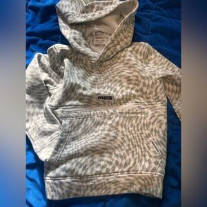 abercrombie kids Cream & Gray Patterned Hoodie